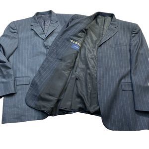 Burberry London Wool 2 colors Pinstripe 3 Button Suit Jacket Coat 44R